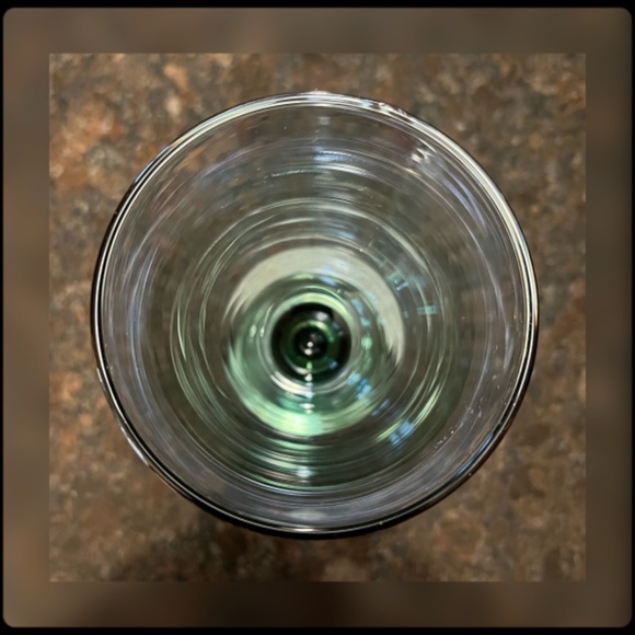 Vintage Blue & Green Tinted Mexican Hand Blown Wine Glass Set of Four-Unique! - Picture 4 of 4